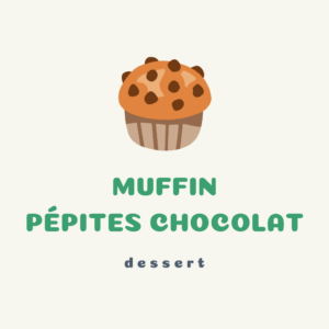Muffin pépite de chocolat
